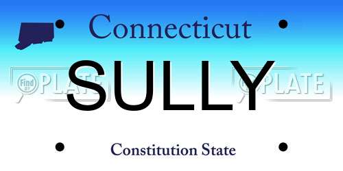 SULLY Connecticut License Plate