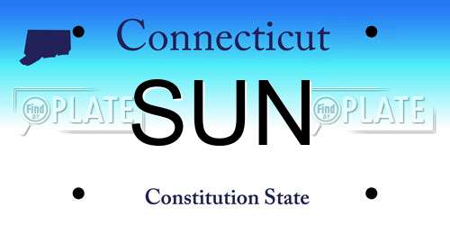SUN Connecticut License Plate