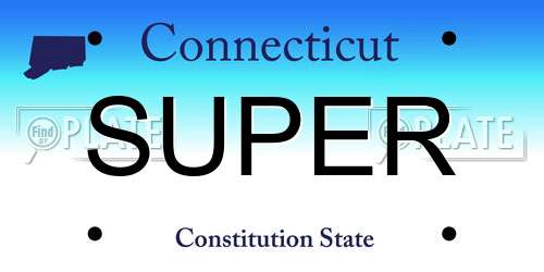 SUPER Connecticut License Plate