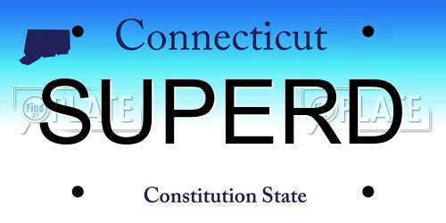 SUPERD Connecticut License Plate