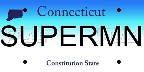 SUPERMN Connecticut License Plate