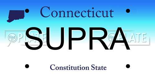 SUPRA Connecticut License Plate