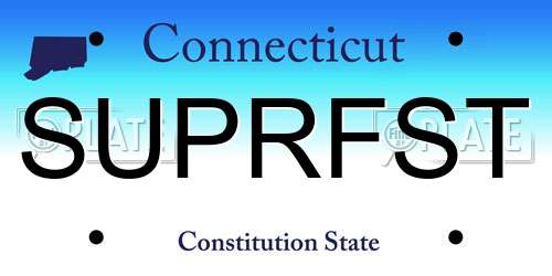 SUPRFST Connecticut License Plate