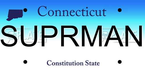 SUPRMAN Connecticut License Plate
