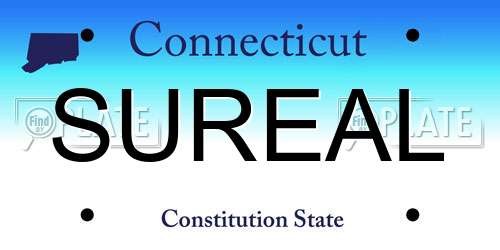 SUREAL Connecticut License Plate