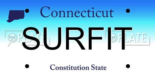 SURFIT Connecticut License Plate