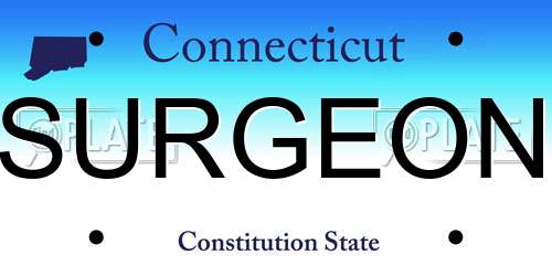 SURGEON Connecticut License Plate