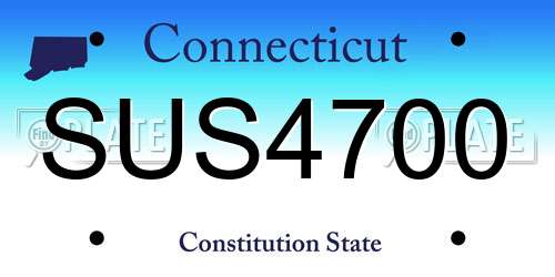 SUS4700 Connecticut License Plate