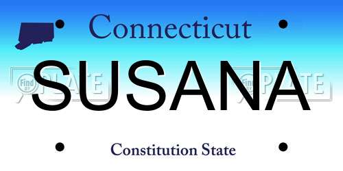 SUSANA Connecticut License Plate
