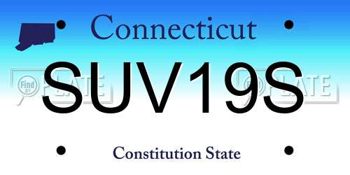 SUV19S Connecticut License Plate