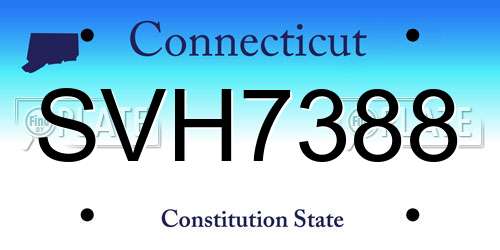 SVH7388 Connecticut License Plate