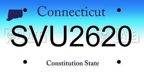 SVU2620 Connecticut License Plate
