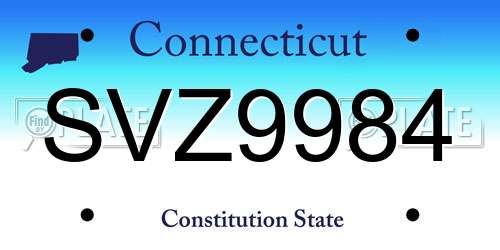 SVZ9984 Connecticut License Plate
