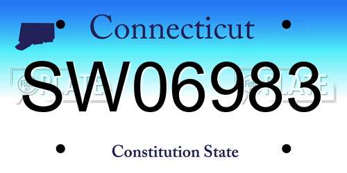 SW06983 Connecticut License Plate