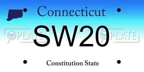 SW20 Connecticut License Plate