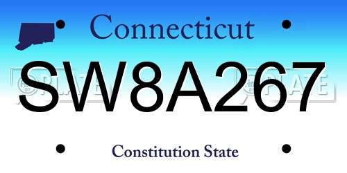 SW8A267 Connecticut License Plate
