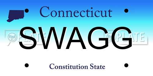 SWAGG Connecticut License Plate