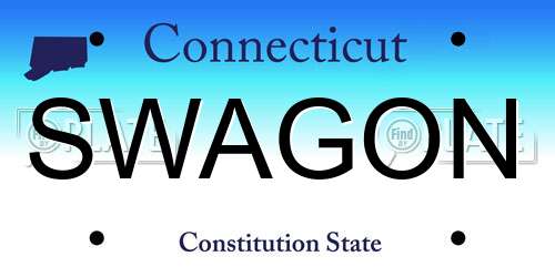SWAGON Connecticut License Plate