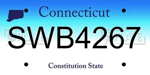 SWB4267 Connecticut License Plate