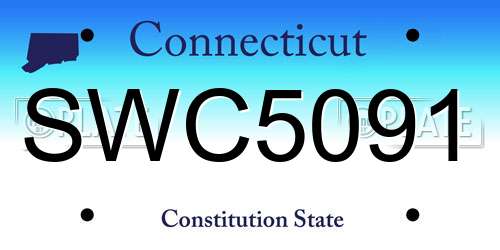 SWC5091 Connecticut License Plate