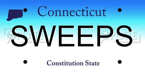 SWEEPS Connecticut License Plate