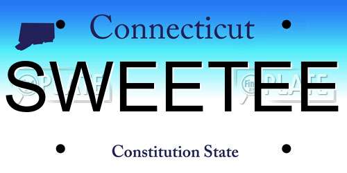 SWEETEE Connecticut License Plate