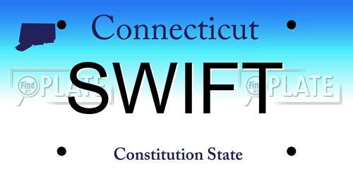 SWIFT Connecticut License Plate