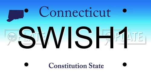 SWISH1 Connecticut License Plate