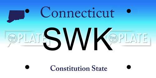 SWK Connecticut License Plate
