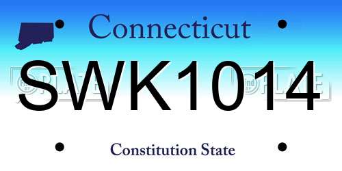 SWK1014 Connecticut License Plate