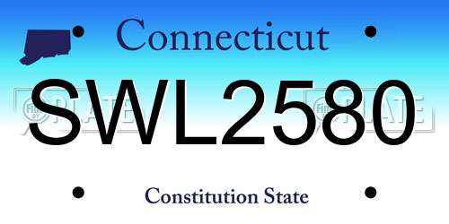 SWL2580 Connecticut License Plate