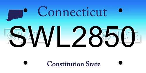 SWL2850 Connecticut License Plate