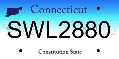 SWL2880 Connecticut License Plate