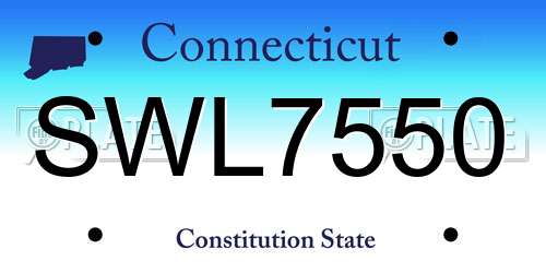 SWL7550 Connecticut License Plate