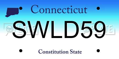 SWLD59 Connecticut License Plate