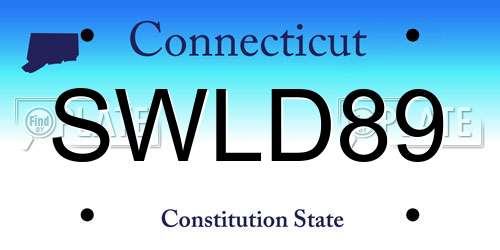 SWLD89 Connecticut License Plate