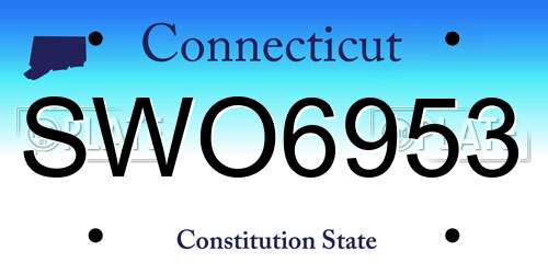 SWO6953 Connecticut License Plate