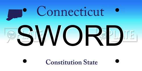 SWORD Connecticut License Plate
