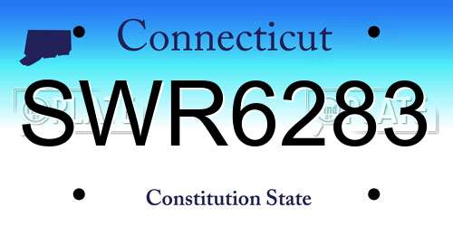 SWR6283 Connecticut License Plate