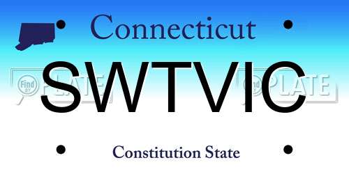 SWTVIC Connecticut License Plate