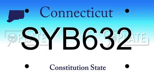 SYB632 Connecticut License Plate