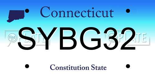 SYBG32 Connecticut License Plate