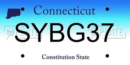 SYBG37 Connecticut License Plate
