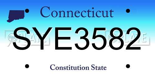 SYE3582 Connecticut License Plate