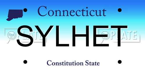 SYLHET Connecticut License Plate