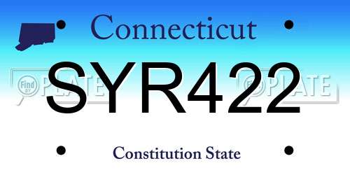 SYR422 Connecticut License Plate