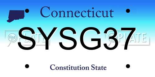 SYSG37 Connecticut License Plate
