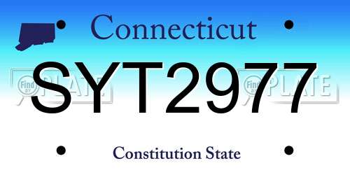 SYT2977 Connecticut License Plate
