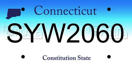 SYW2060 Connecticut License Plate
