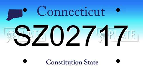 SZ02717 Connecticut License Plate